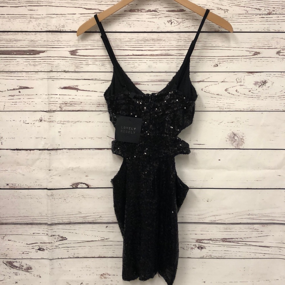 Lovely Rosely sequin evening mini dress - Picture 3 of 4